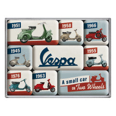 Vespa Model Chart Magnet Set